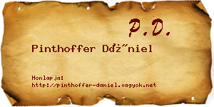 Pinthoffer Dániel névjegykártya
